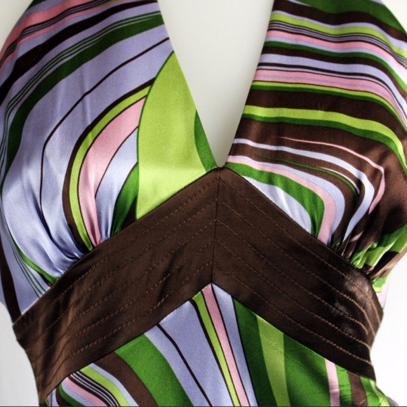 LAUNDRY BY SHELLI SEGAL SILK ABSTRACT DESIGN DRESS - Picture 4 of 9